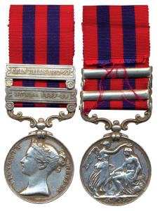 Victoria, Silver, India General Service Medal, two bars with Burma 1887-89 and Chin Hills 