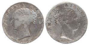 Queen Victoria, Silver, Rupee, 1840 continuous legend, obverse brockage. Complete lakhi im