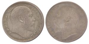 Edward, Silver, Rupee, obverse brockage. Nice deep and complete lakhi impression, About Ex