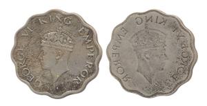 George VI, Copper-Nickel, 1 Anna, obverse brockage. Complete lakhi impression, Very Fine.