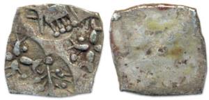Punch-marked Coins, Vidarbha Janapada, Silver, 1.51 g, ½ Karshapana, four-symbol type, Uni