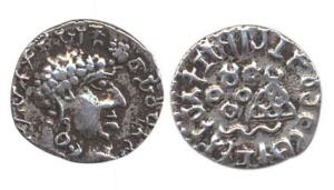 Satavahanas, Vasithiputra Siri Satakarni, Silver, Portrait type, nearly complete legend on