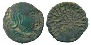 Western Kshatrapas, Rudrasena IV son of Simhasena, Silver, title as Maharaj, date starts w