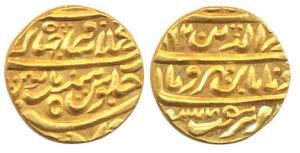 Alamgir II, Gold, Mohur, Shahjahanabad Mint, AH xx72/5. About Extremely Fine.