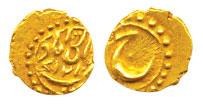Tipu Sultan, Gold, Fanam, Khaliqabad Mint, AM 1217. Very Fine+,Rare.