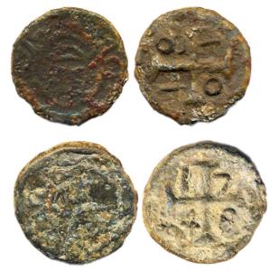 Diu, Tin (2), 20 & 5 Bazarucos, 1877 and 1800. Very Fine for the type,Scarce. (2)