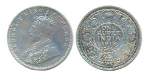 George V, Silver, Rupee, 1918, Bombay Mint (Prid #224). Proof,slight stain on obverse, Sca