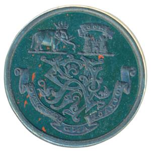 Kutch State, Royal Seal of the Maharaja of Kutch State, Khengarji III, early 19th century,