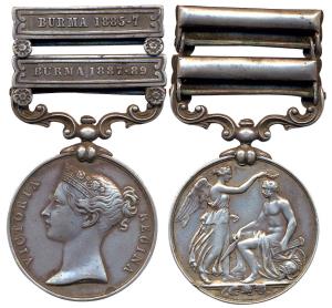 IGS, Victoria, India General Service Medal, Silver, bust of Victoria to left on obv, Victo