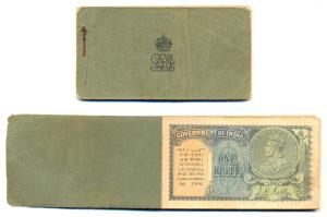 British India, George V, Rupee 1, Booklet, 2nd issue, 1940, signed J. W. Kelly, a complete
