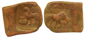 Post-Mauryan (Punjab), Taxila (local coinage), (c. 185-160 BC) Copper Karshapana, Punch-ma