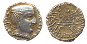 Western Kshtrapas, Kardamaka family, Prithivisena, (Saka 144, AD 222-3), Silver Drachma, o