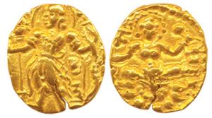 Gupta Empire, Chandragupta II Vikramaditya, (c AD 380-413) Gold Dinar, Archer type, king n