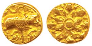 Chalukyas of Kalyana, Uncertain ruler, (c. 973-1068) Gold Varaha (Pagoda) Boar type, obv. 