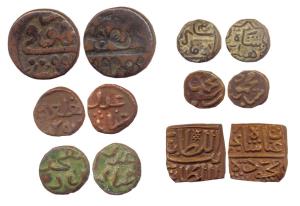 Sultans, Copper coins, Lakhi of Ahmednagar Sultan Burhan Nizam AH 992, Bahamani Sultan Mah
