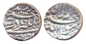 Jahangir, Silver Rupee, Elichpur Mint, AH 1016, Kalima in floral background, rev. Nur ud-d