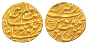 Aurangzeb, Muhi ud-din, (AH 1068-1118, 1658-1707 AD) Gold Mohur, Dar ul-Khair Ajmer Mint, 