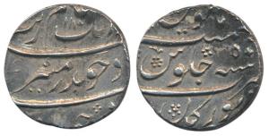 Aurangzeb, Silver Rupee, Torgal Mint, AH 1110, RY 50 (KM 300.88). Extremely Fine, lustrous