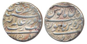 Aurangzeb, Silver Rupee, Baldat-e-fakhira Burhanpur Mint - The seat of saints Burhanpur, c