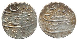 Aurangzeb, Silver Rupee, Machhlipattan Mint, AH 1100, RY 32, (KM 300.55). About Very Fine