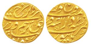Farrukhsiar (AH 1124-1131, 1713-1719AD), Gold Mohur, Dar us-Sarur Burhanpur Mint, AH 1130,