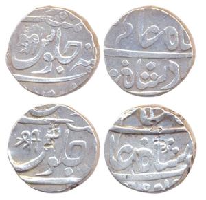 Silver Rupee, Poona Mint, Nagari Sri on rev., (KM 130).Very Fine. (2)