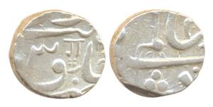 Patwardhan, Silver Rupee, Miraj Mint, Nagari Ga on obv., (M&W T1). Very Fine.