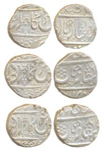 Silver Rupees (3), in the name of Muhammad Shah, Sarkar Torgal Mint, (M&W T1c-T1g, KM 185)