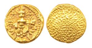 Indo Dutch, Gold Pagoda, standing Vishnu without lazy ‘J’ at three o’clock on obv., rev. g