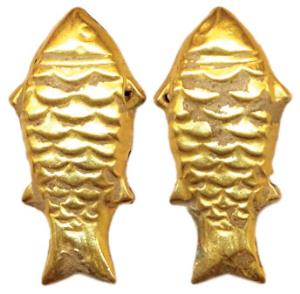 Ancient Primitive Fish Money (c. 300-100 BC), Gold, 1.19 g, bead as Money from Eastern Ind