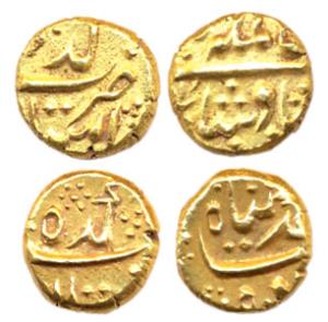 Muhammad Shah, Gold, Pagoda, Imtiyazgarh Mint, decorated fields. Very Fine, Scarce.