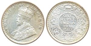 George V, Silver, Pig Rupee, 1911, Bombay Mint. Uncirculated, Rare.