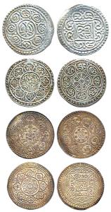 Tibet, Silver (4), Tangka. Very Fine+. (4)