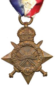 George V, World War I Star, Bronze, awarded to CLK. JAHANGIR RUSTOMJI / M.A.D. (Military A