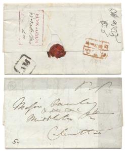 1840: H.G. No.1, BURKAGHUR / Paid, Dt. 23 Nov. 1840, used earlier than recorded by Giles, 