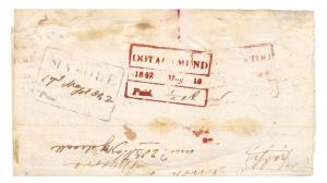 1842: H.G. No. 4.The “OOTACAMUND /date /Paid” stamp varied greatly in colour and is here a