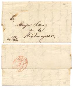 1851: Calcutta / H.G. No. 29, Dispatch dt. 7th October posted to Kristnagar, a clean entir