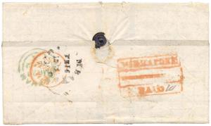 1852: H. G. No. 7. The envelope dated 1852 is an example of the new “MIRZAPORE / date / PA