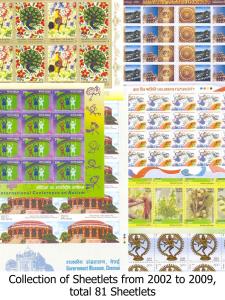 Collection of Sheetlets from 2002 to 2009, total 81 Sheetlets, except Guru Granth Sahib, M