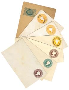 Lot of 6 different Pre Independence Postal Stationery, Envelopes, QV Envelopes from 1877 t
