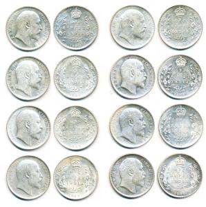 King Edward VII, Silver, Rupee, 1903 to 1910, Calcutta Mint. About Uncirculated, Scarce as