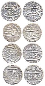 Silver, Rupee, in the name of Shah Alam II, RY 3, Mustafabad Mint (2), Bareily and Muradab
