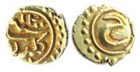 Tipu Sultan, Gold, Fanam, Kalikut Mint, AM 1200, AD 1785. Extremely Fine.