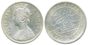 Mangal Singh, Silver, Rupee, with the name and portrait of Victoria Empress, 1788, Bombay 
