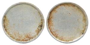 George VI, Silver, ½ Rupee, Error, blank planchet with security edge. Very Fine.