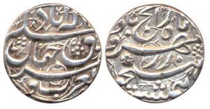 Akbar, Silver, Rupee, Allahabad Mint, anonymous issue (SA 97.1). Very Fine+, Scarce.