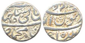 Shah Jahan, Silver, ½ Rupee, Baldat Ujjain Mint, three-lines on obv. (KM 213.4) About Very