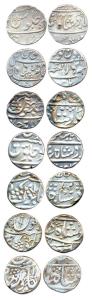 Silver (7), Rupee, various mints, Ahmedabad (EIC), Burhanpur, Chandor, Chinchwar and Vafga