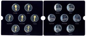 Germany, FIFA World Cup 2006, Proof Set of 7 coins including Brazil, Italy, Argentina, Ger