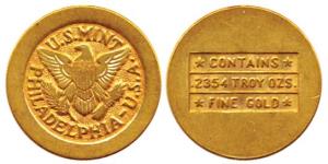 Saudi Arabia, Sovereign (Pound), ND (1947), gold 8 g., obv. eagle with open wings, Philade